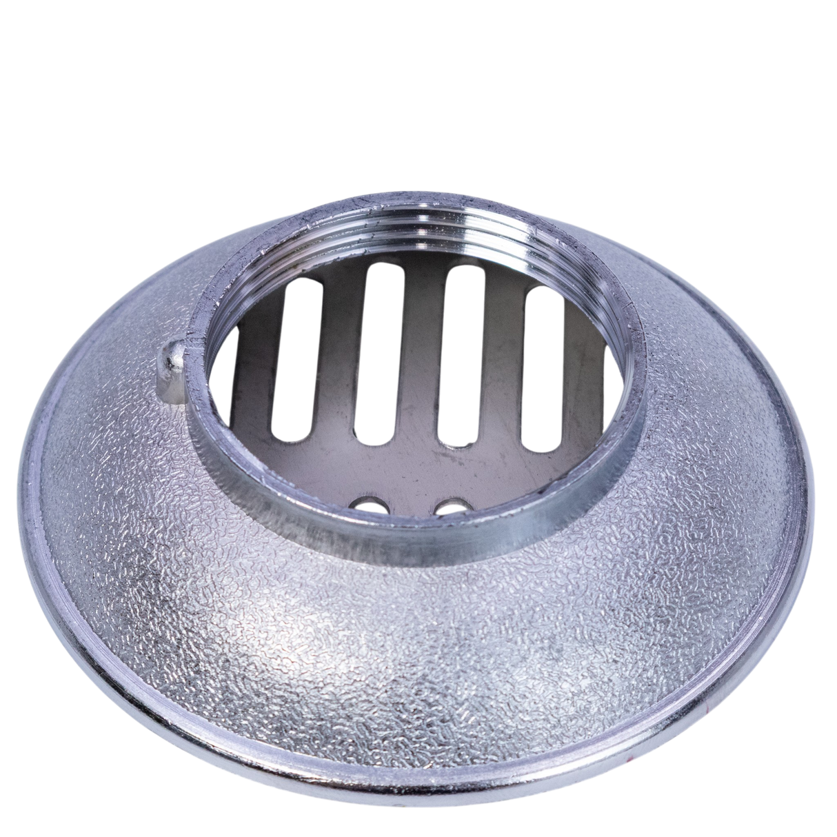 Rejilla Centro Piso Standard Con Cuello Cromada Wadfow