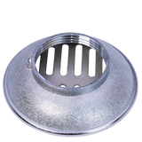 Rejilla Centro Piso Standard Con Cuello Cromada Wadfow