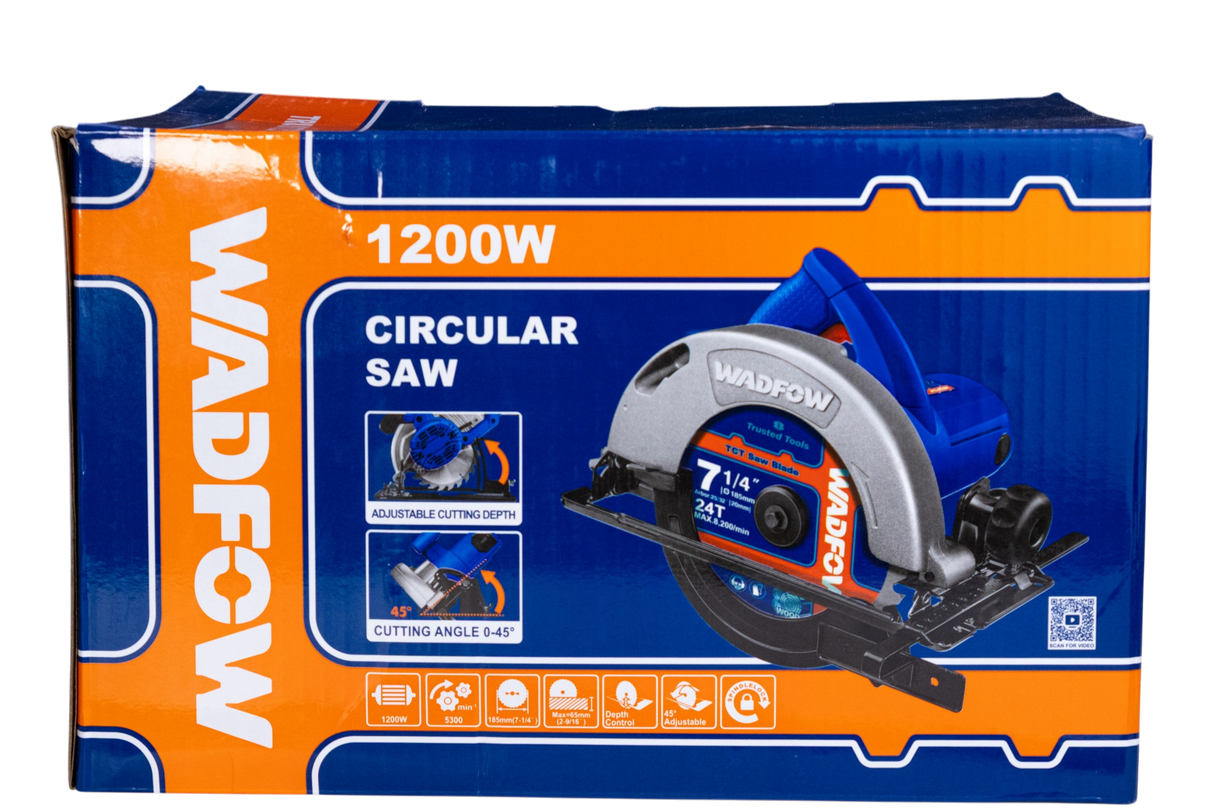 Sierra Circular Eléctrica 1200w 7 1/4 Wadfow - GASKA
