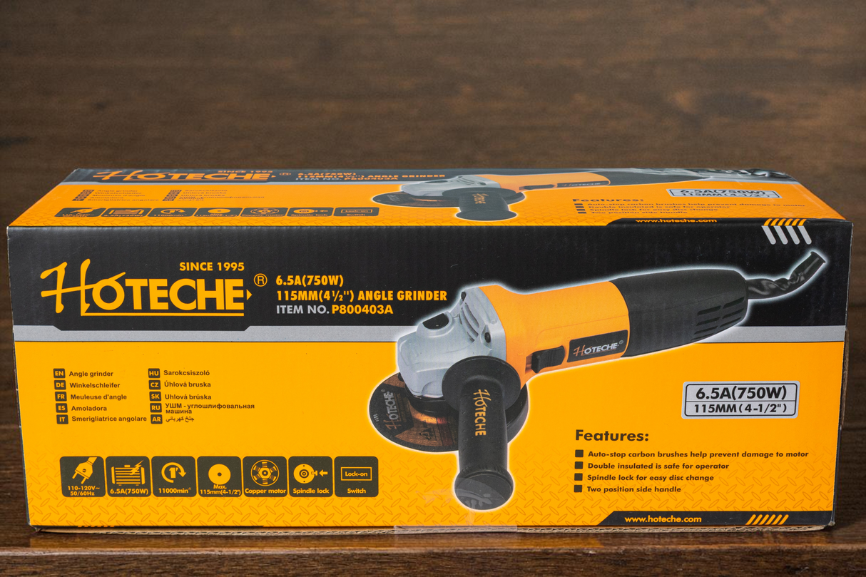 Esmeril Angular De 4-1/2 115mm 750w Amoladora Hoteche