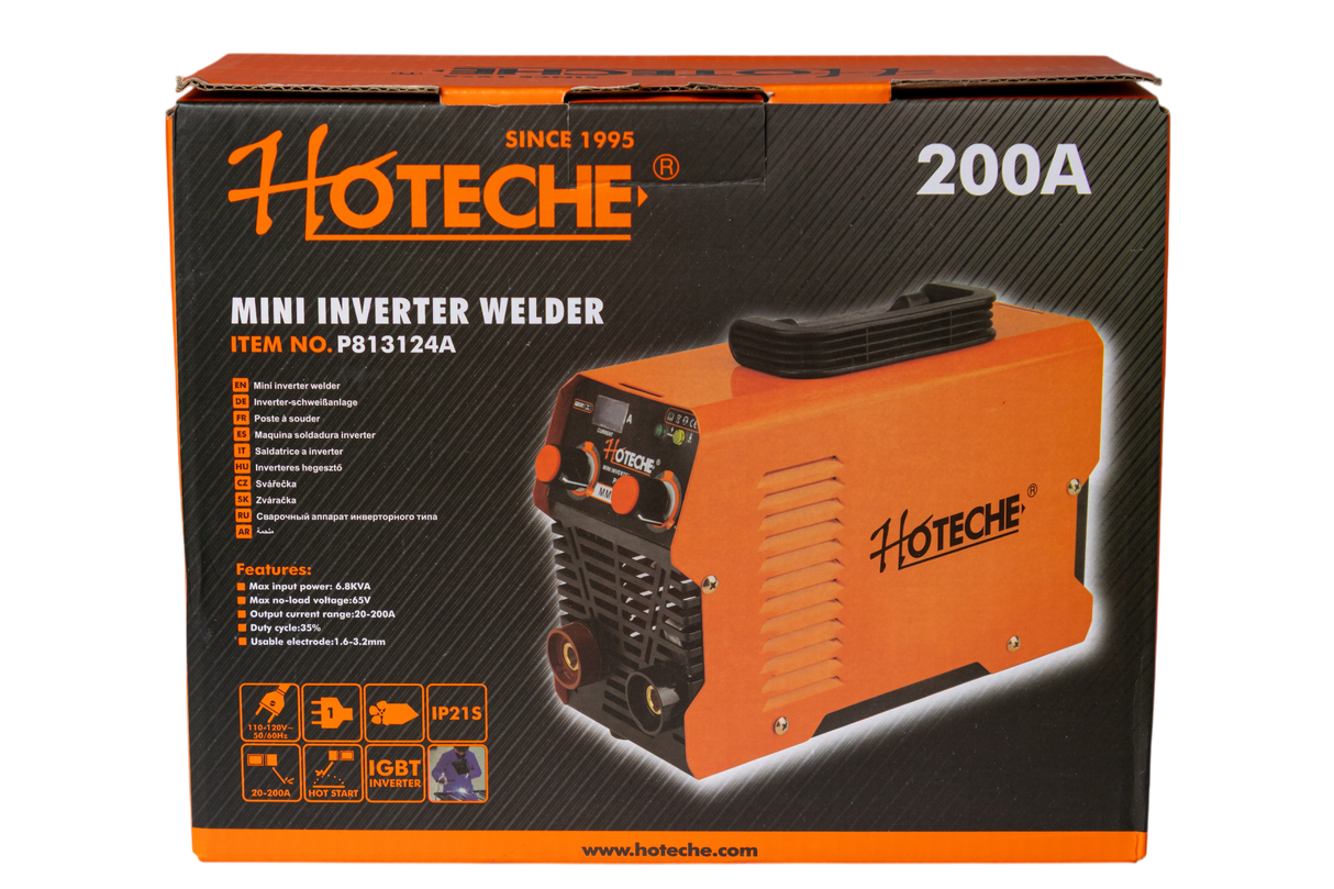 Maquina De Soldar Inverter Sin Gas 200amp Hoteche