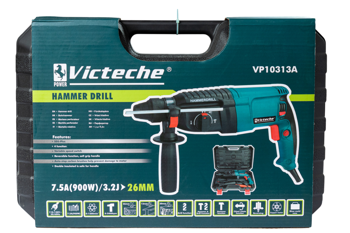 Rotomartillo 900w De Cuatro Funciones Industrial Victeche