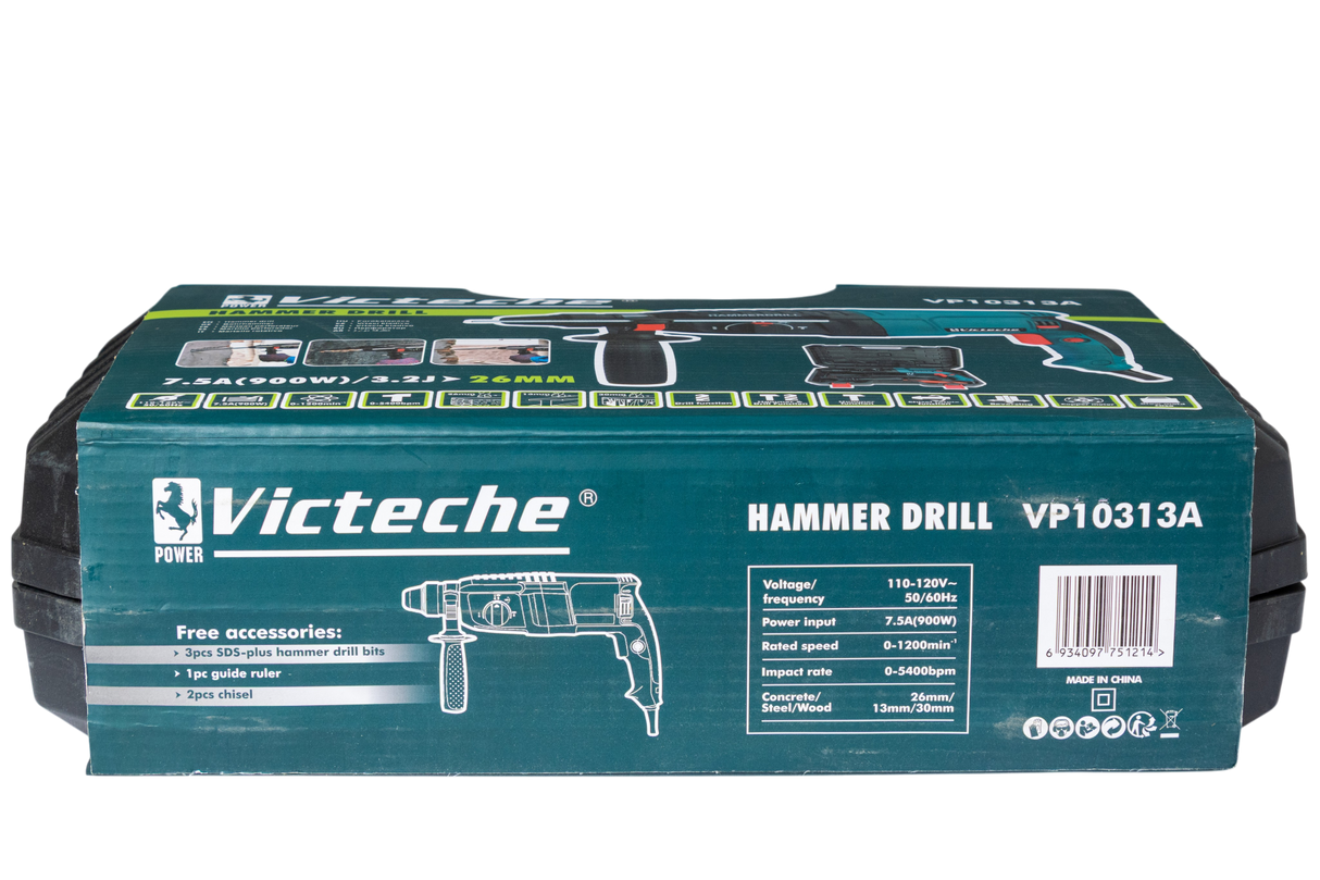 Rotomartillo 900w De Cuatro Funciones Industrial Victeche