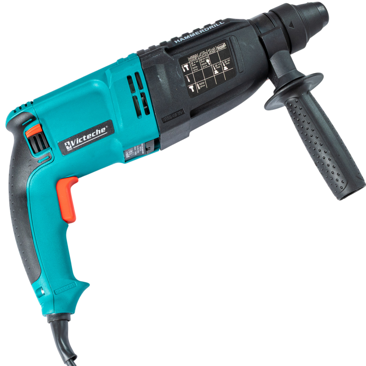 Rotomartillo 900w De Cuatro Funciones Industrial Victeche