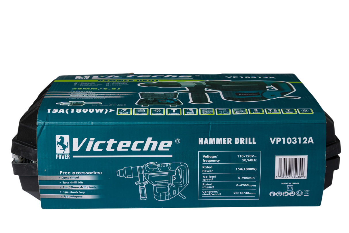 Rotomartillo 1800w De Tres Funciones Industrial Victeche