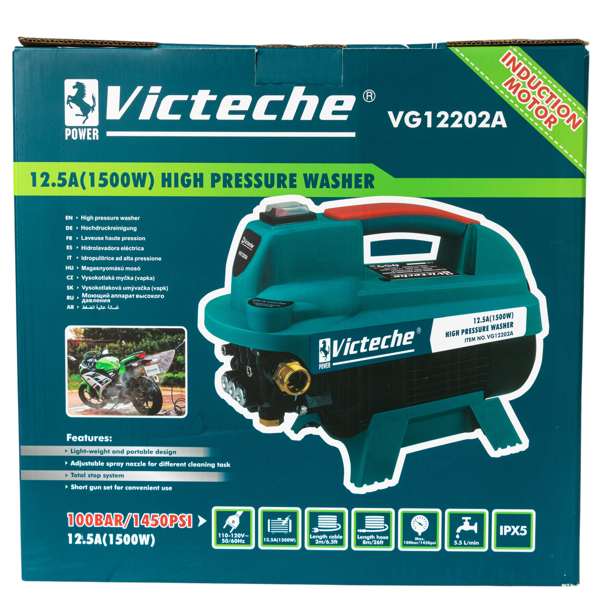 Hidrojet Hidrolavadora Inducción 1450psi 1500w Victeche