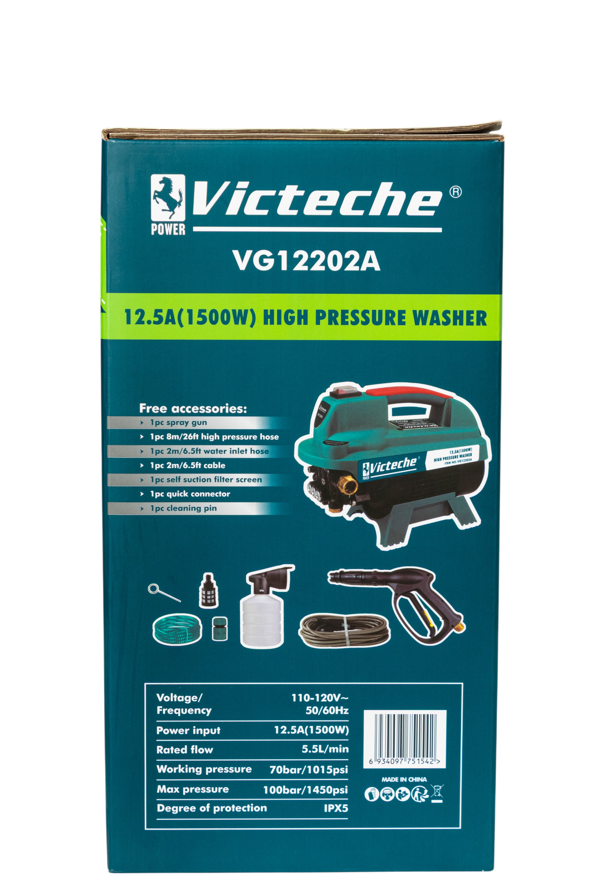 Hidrojet Hidrolavadora Inducción 1450psi 1500w Victeche