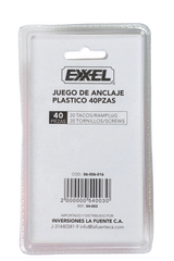 Tornillo Ramplug Autoroscante 8x1 Naranja 1/4 40pcs Exxel
