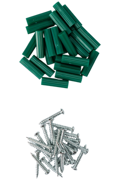 Tornillo Ramplug Autoroscante 8x1 Verde 1/4 40pcs Exxel