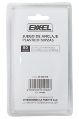 Tornillo Ramplug Autoroscante 8x1 Azúl 1/4 40pcs Exxel