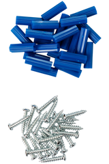 Tornillo Ramplug Autoroscante 8x1 Azúl 1/4 40pcs Exxel