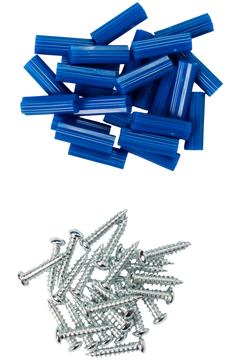 Tornillo Ramplug Autoroscante 8x1 Azúl 1/4 40pcs Exxel