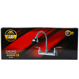 Grifo Llave Fregadero Lavaplatos Doble Mando Metales Aleados