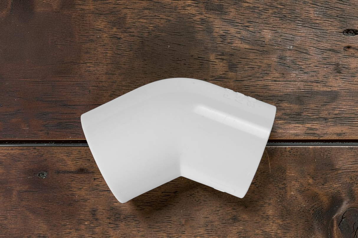 Codo Pvc 1/2x45 Liso/rosca Pegar Agua Fría Metales Aleados