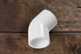 Codo Pvc 1/2x45 Liso/rosca Pegar Agua Fría Metales Aleados