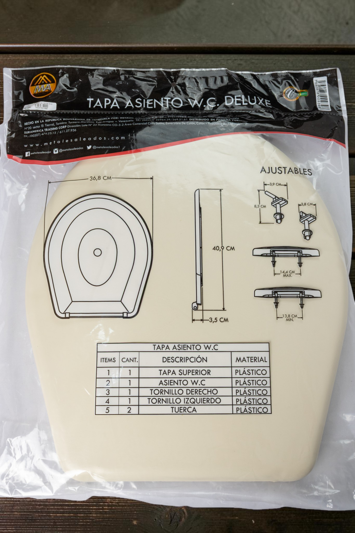 Asiento Sanitario Tapa De Poceta Redondo 16 Metales Aleados