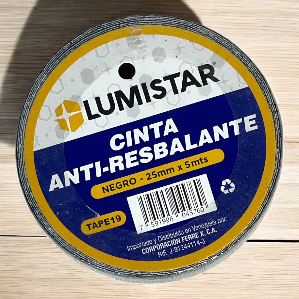 Cinta Antiresbalante Negro 5MTX25MM Lumistar