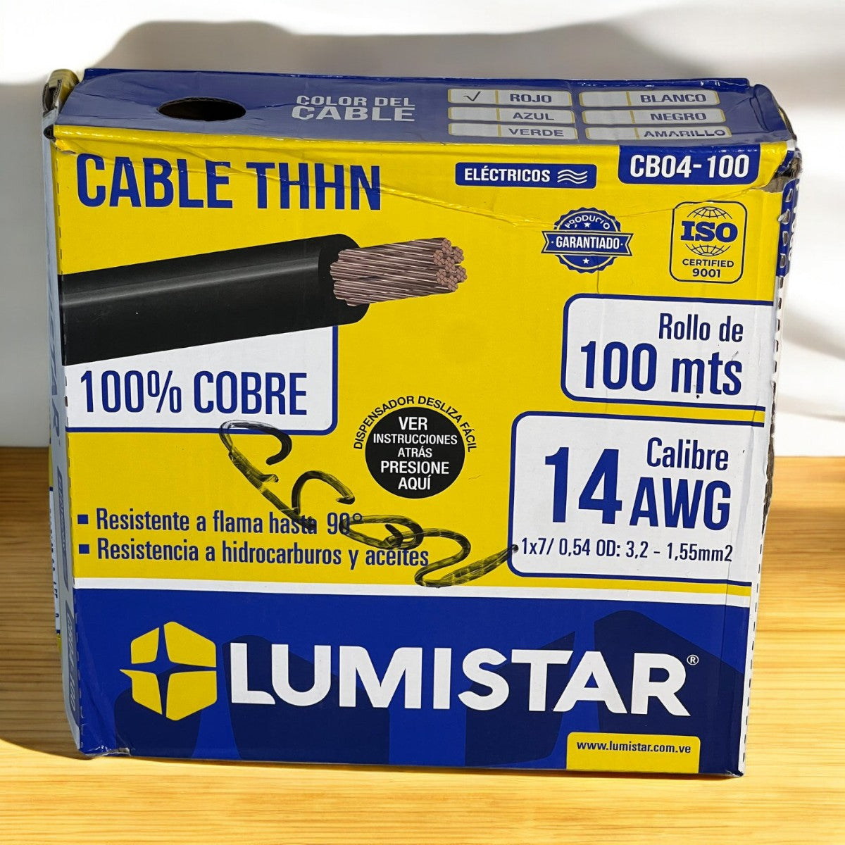 Cable Thhn 14awg Rollo 100 Metros Lumistar