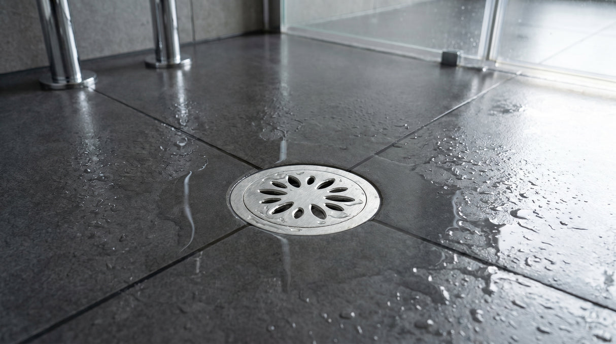 Rejilla Desague Centro Piso Redondo Aluminio 10cm M.a