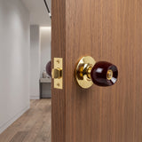 Cerradura De Pomo Color Madera Para Puerta De Madera Tauro