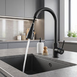 Grifo Llave Cocina Extensible Para Fregadero Negro Belt-g