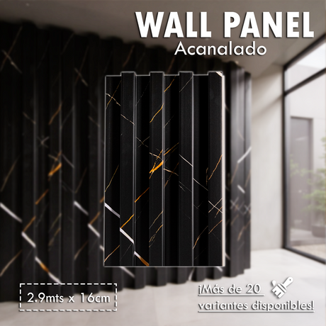 Wall Panel Acanalado Pvc 16cm X 2.9m Wpc