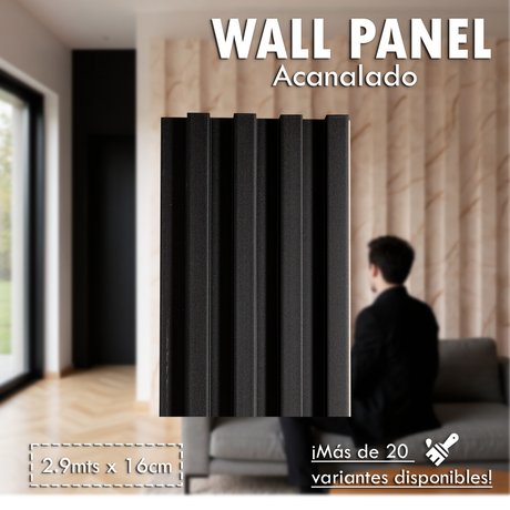 Wall Panel Acanalado Pvc 16cm X 2.9m Wpc
