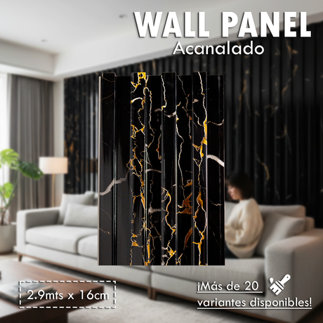 Wall Panel Acanalado Pvc 16cm X 2.9m Wpc