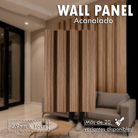 Wall Panel Acanalado Pvc 16cm X 2.9m Wpc