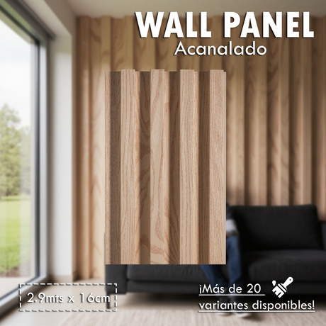 Wall Panel Acanalado Pvc 16cm X 2.9m Wpc