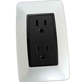 Toma Doble Moderna Plata 15AMP Lumistar