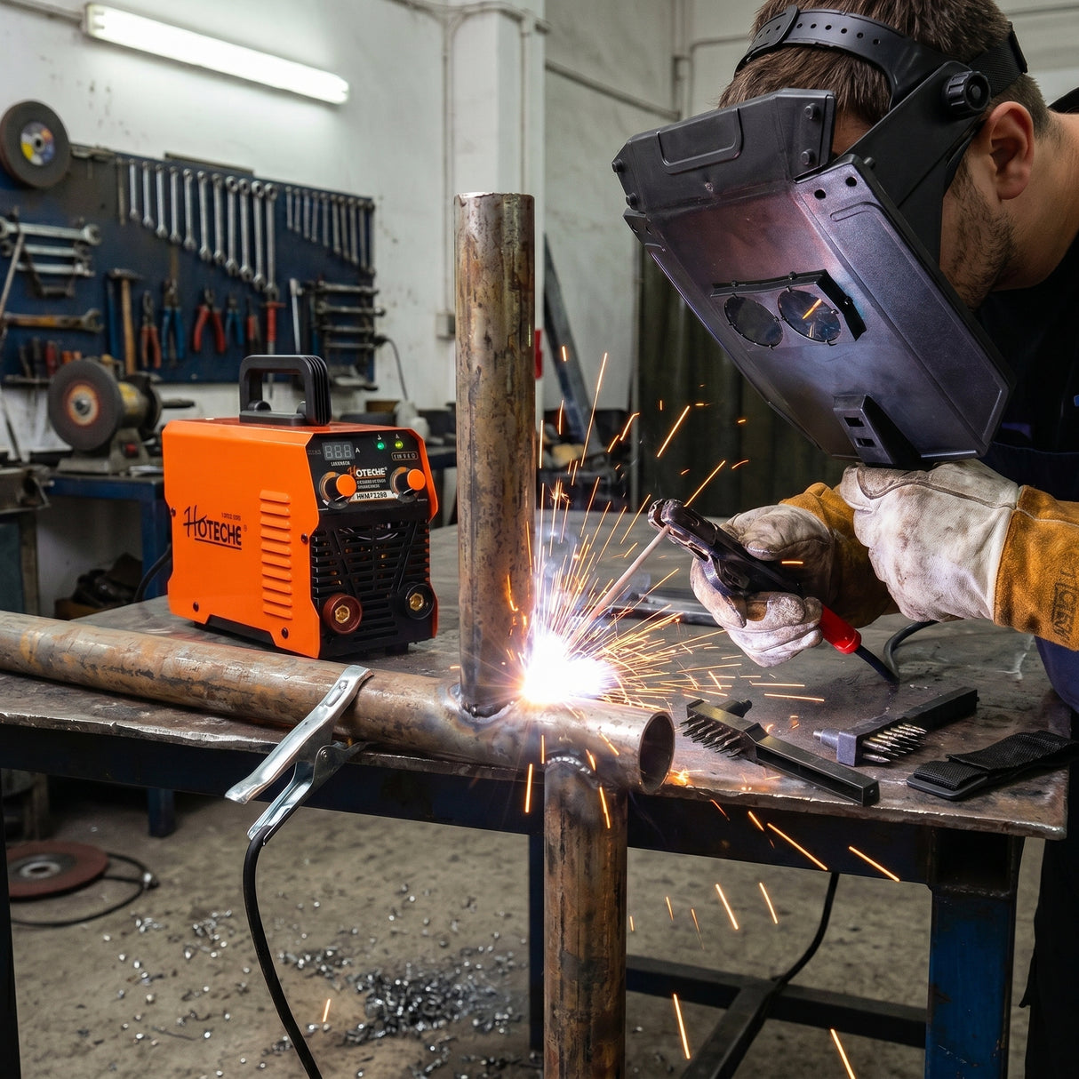 Maquina De Soldar Inverter Sin Gas 200amp Hoteche