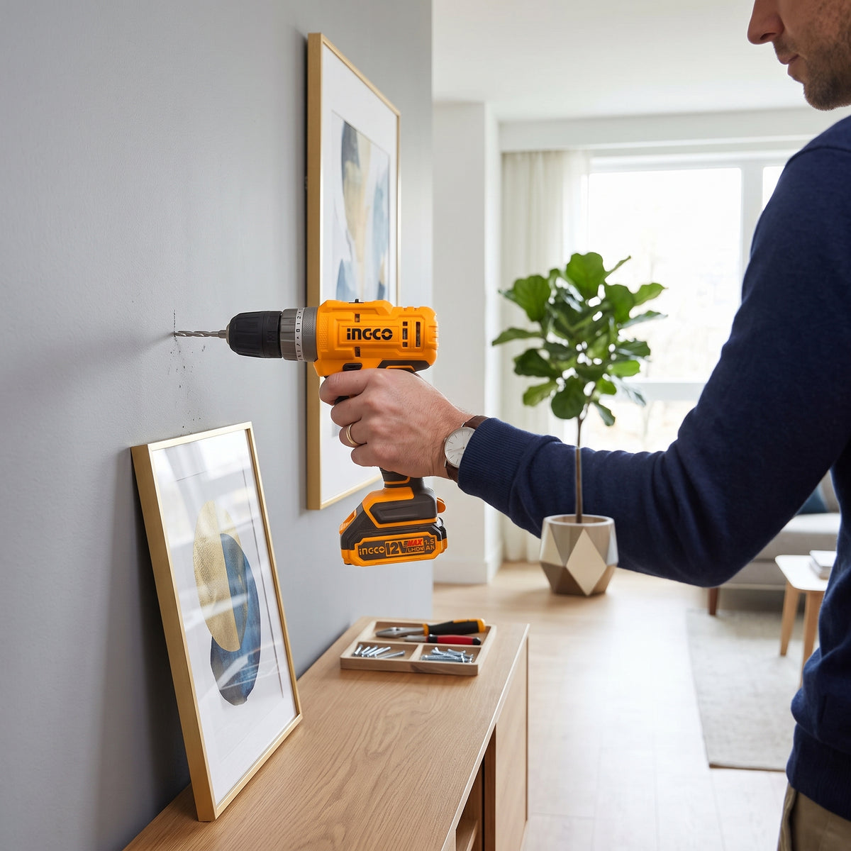 Taladro Destornillador Inalambrico Recargable 20v Ingco