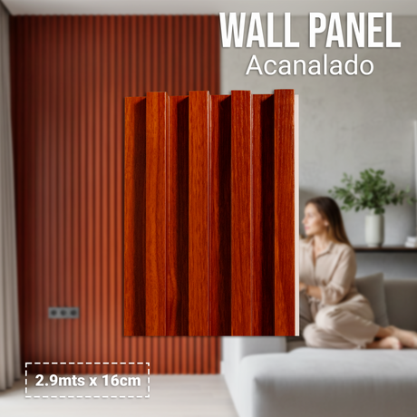 Wall Panel Acanalado Pvc 16cm X 2.9m Wpc