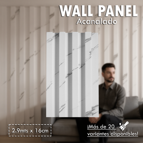 Wall Panel Acanalado Pvc 16cm X 2.9m Wpc
