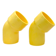 Codo Aguas Negras Amarillo Uniteca 110mm X 45 Grados