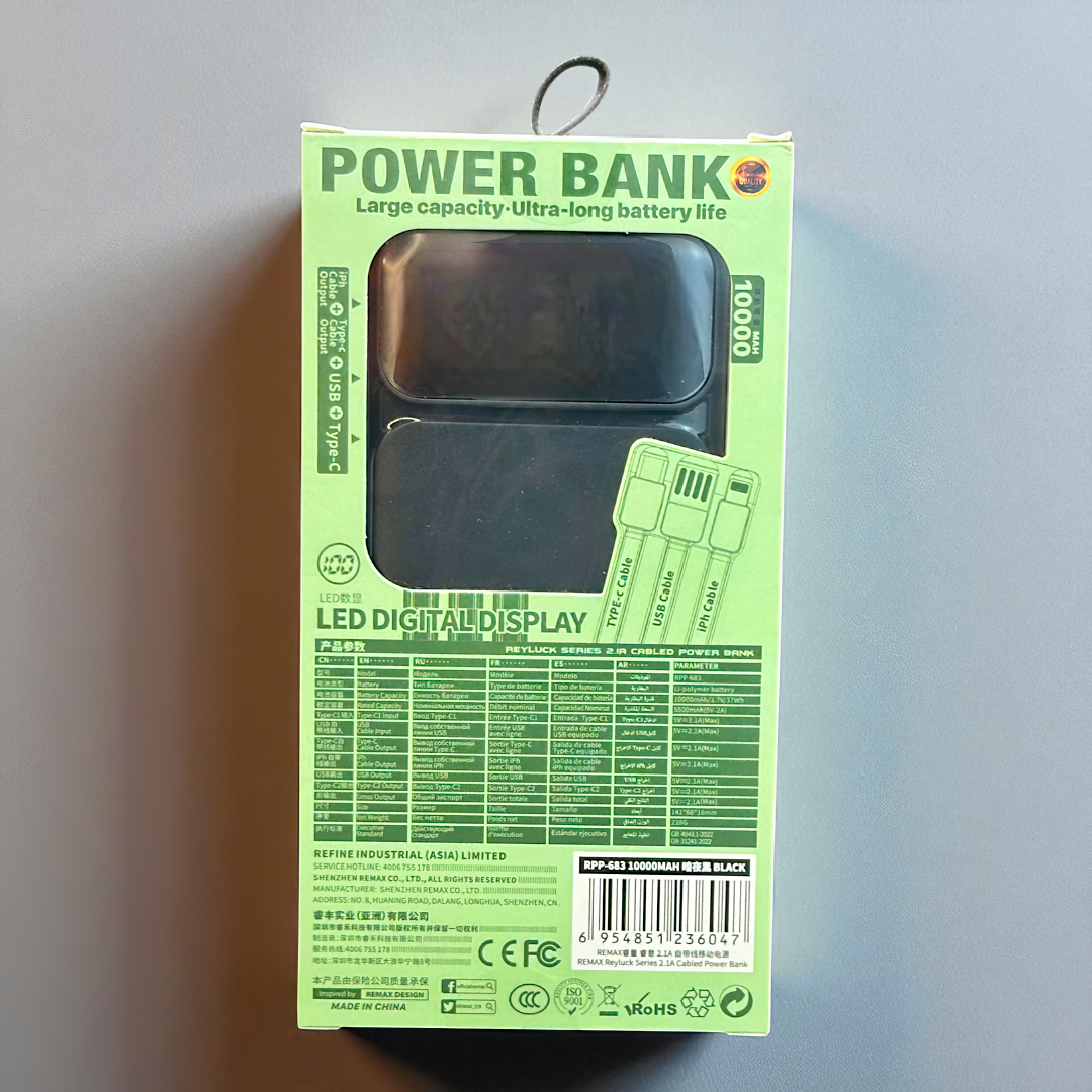 Power Bank Cargador Portatil 10000mah Carga-rapida Remax