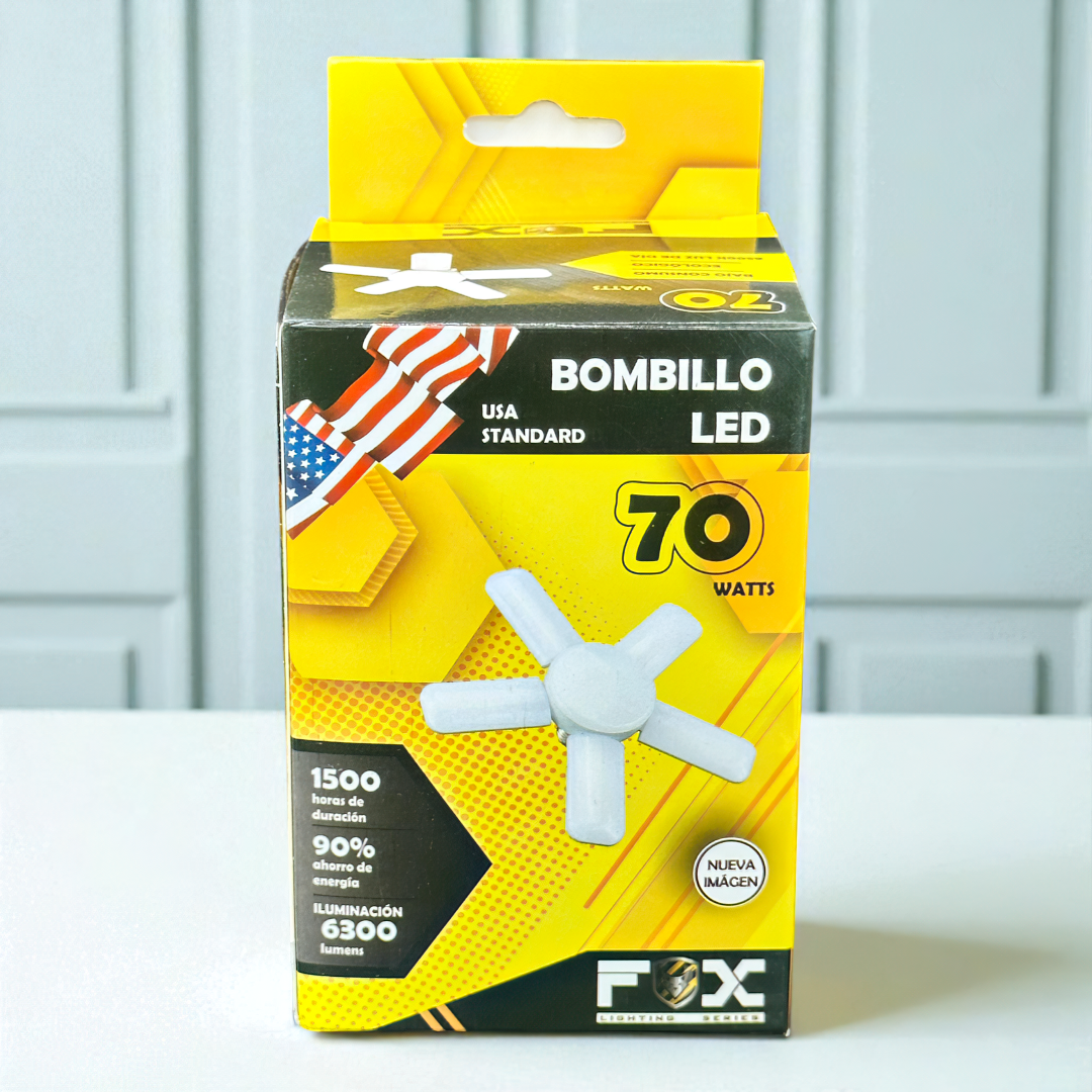 Bombillo Led 70w 5+1 Aspas Fox