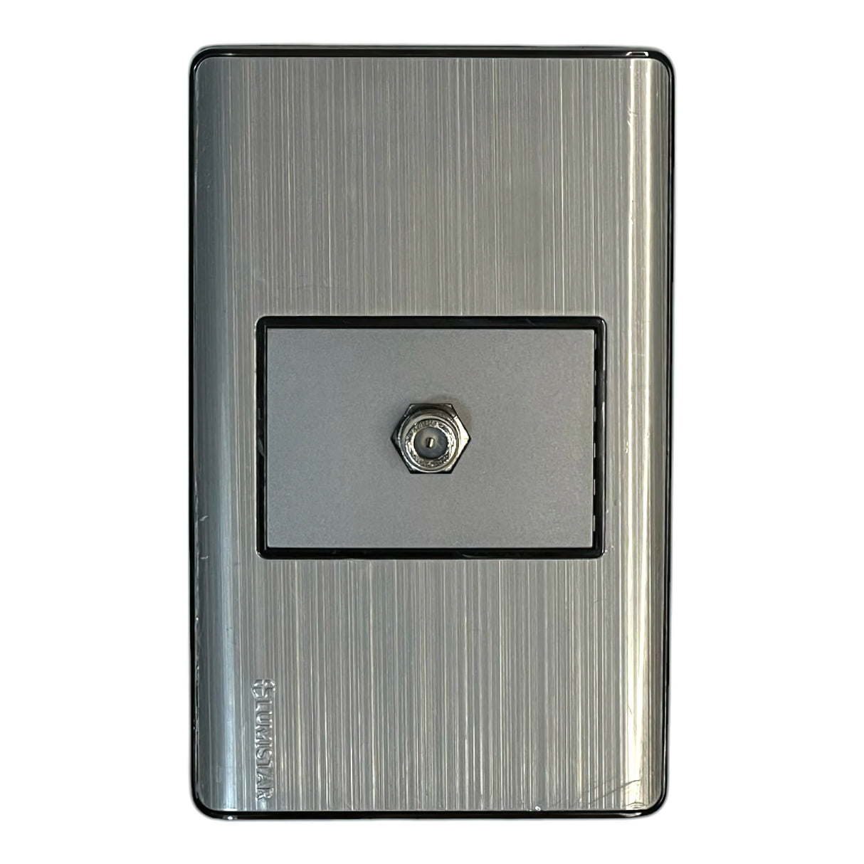 Toma Coaxial Elite Plata Lumistar
