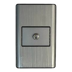 Toma Coaxial Elite Plata Lumistar