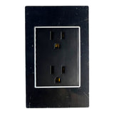 Toma Doble Elite Negro Lumistar