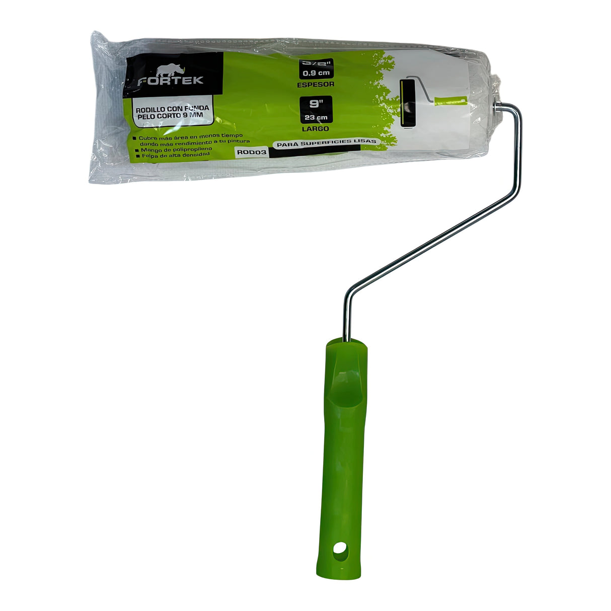 Rodillo 9" C/Camisa Pelo Corto 9MM Fortek