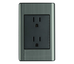 Toma Doble Elite Plata 127-250V 15AMP 250V Lumistar