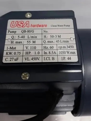 Bomba De Agua 1/2 HP USA